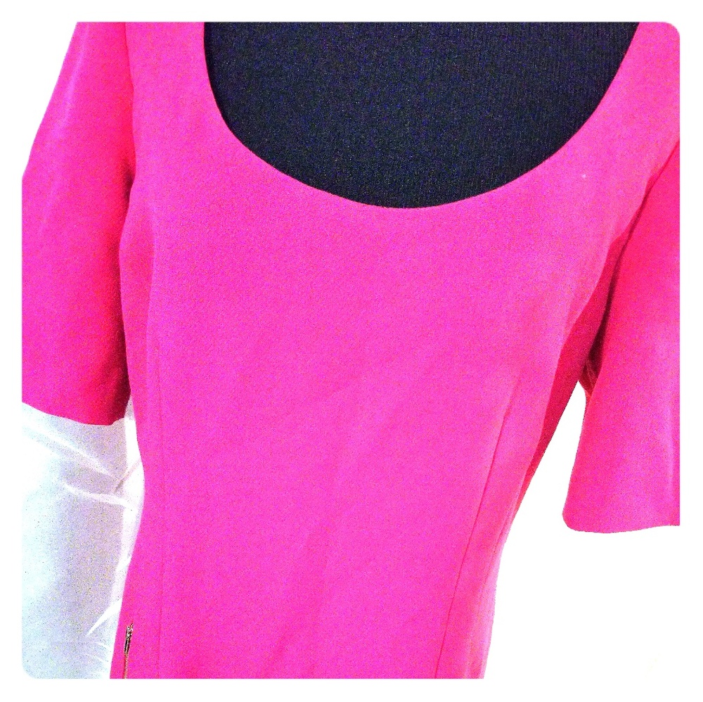ANN TAYLOR, HOT PINK DRESS W/ POCKETS